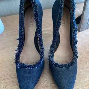 Schultz, denim, pump, like new, size 9
